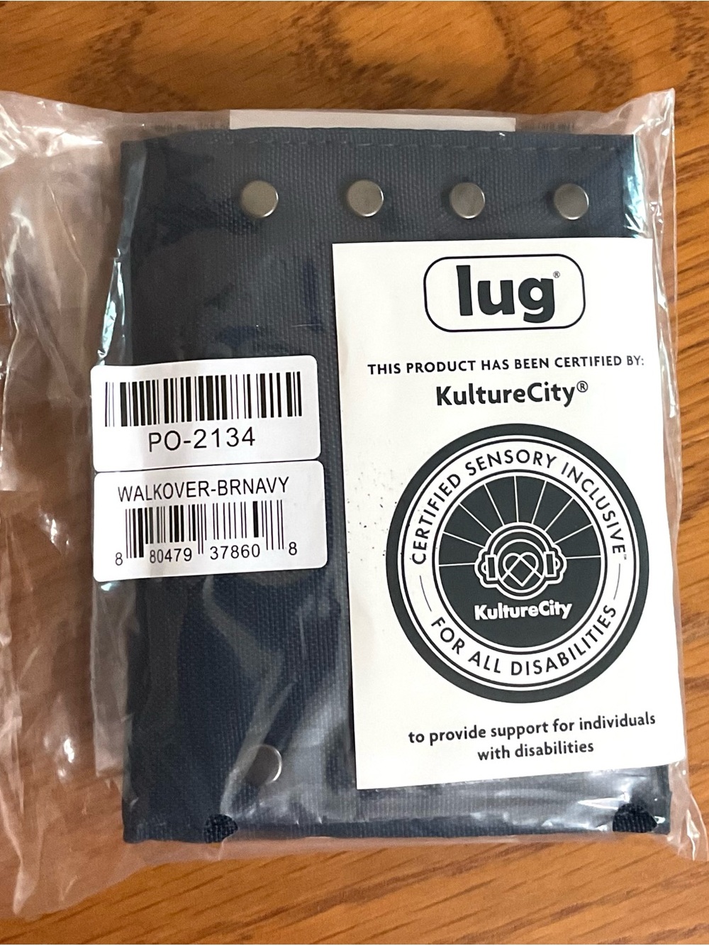 Lug Slide and Walkover RFID Wallet Combo. Brushed Navy. NWT - Picture 2 of 6